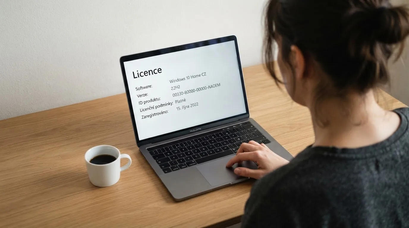 Úřední dokument s razítkem Ministerstva financí ČR a výpis z licenčního rejstříku